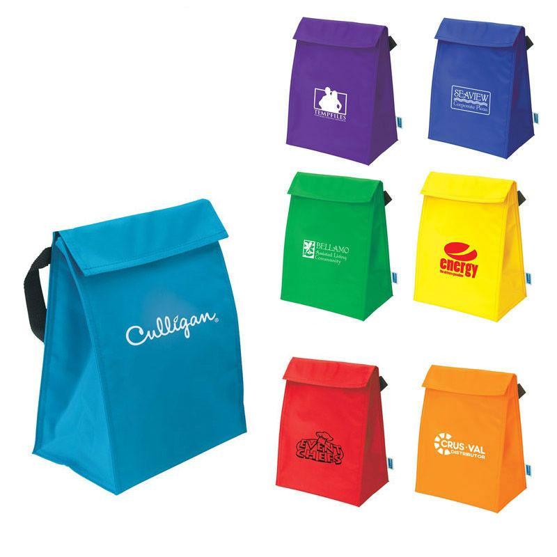 insulated lunch cooler bag with velcro closure